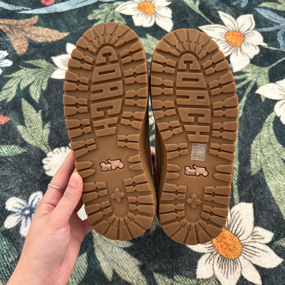 Coach Tyler Pink Suede Ankle Cold Weather Winter Boots Women's Sz 6 - Picture 7 of 8